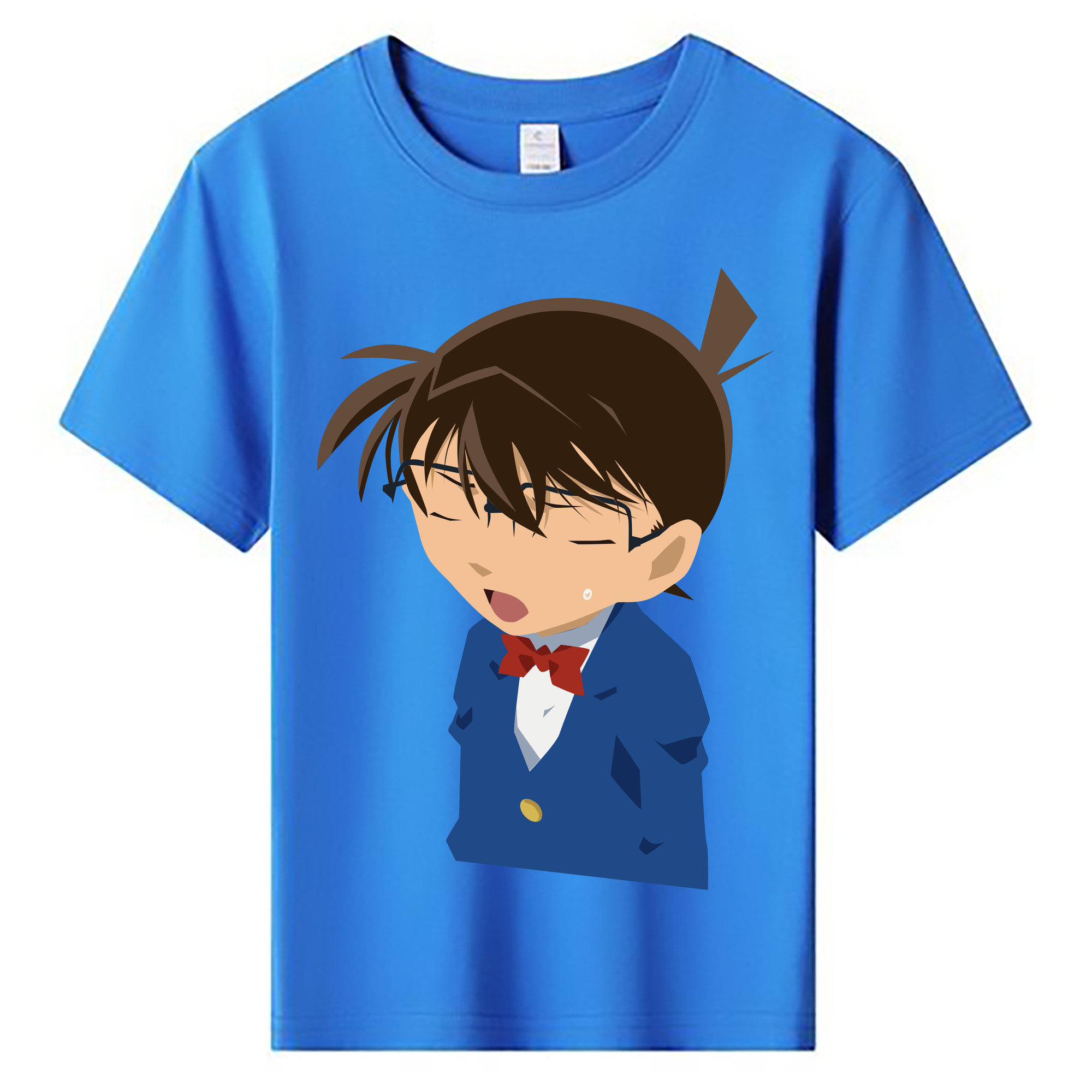 （画像用） 名探偵コナン 江戸川 コナン Detective Conan Conan Edogawa 綿100％キッズTシャツ（フロントプリント）